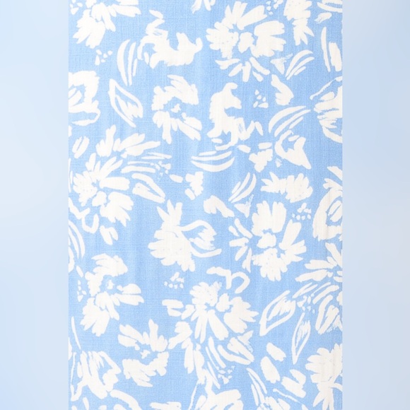 Sugarlips Allegra Floral Blue and White Midi Dress like Reformation - Picture 10 of 16